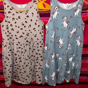 2 Girls size 8/10 H&M dresses